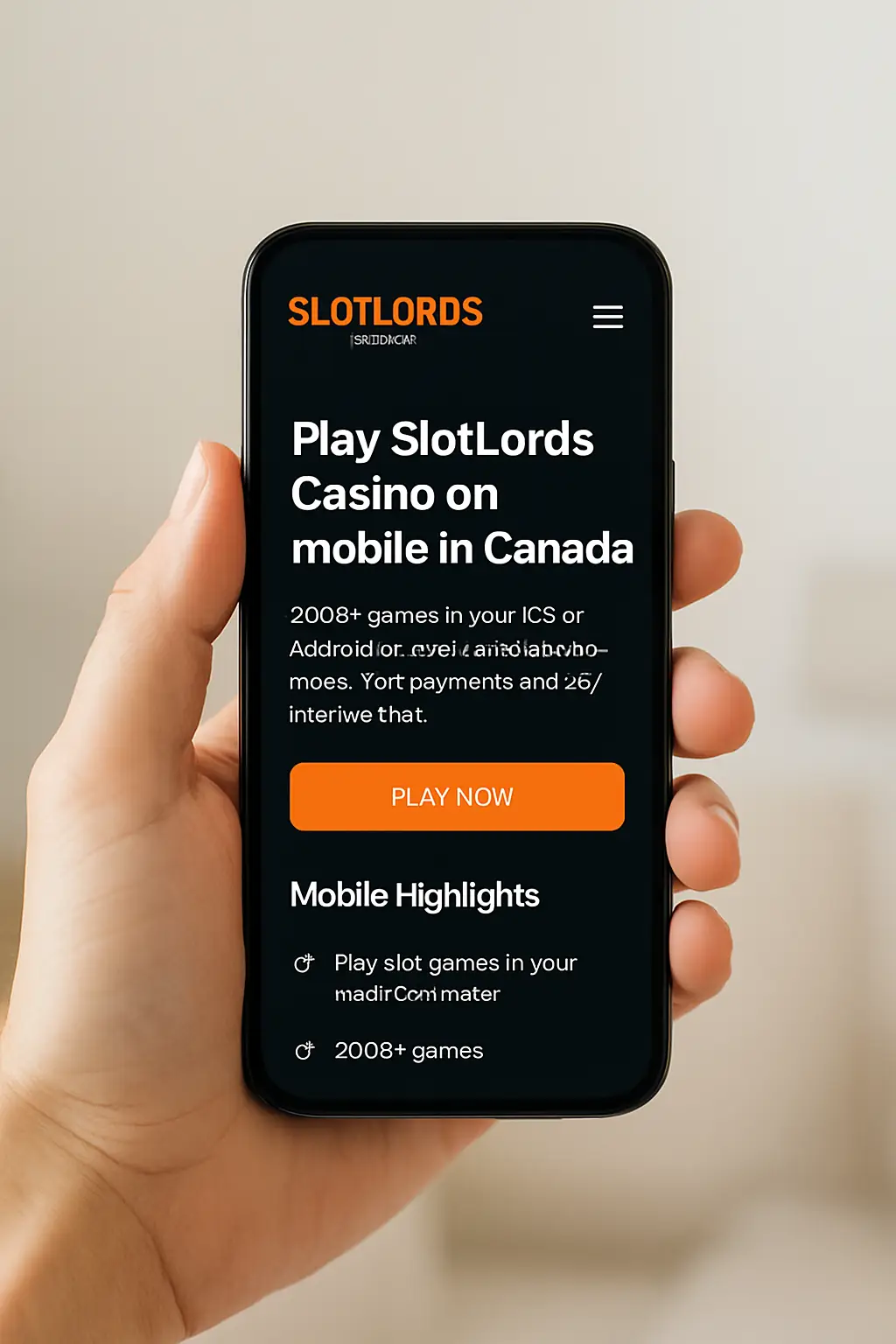 SlotLords Casino Mobile App and Browser Play visual guide for SlotLords Casino
