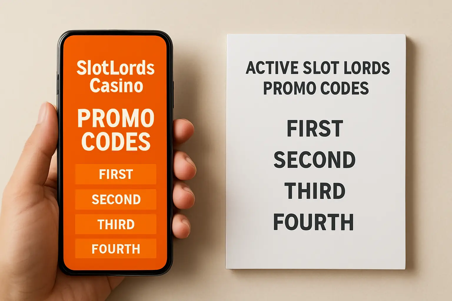 SlotLords Promo Code visual guide for SlotLords Casino